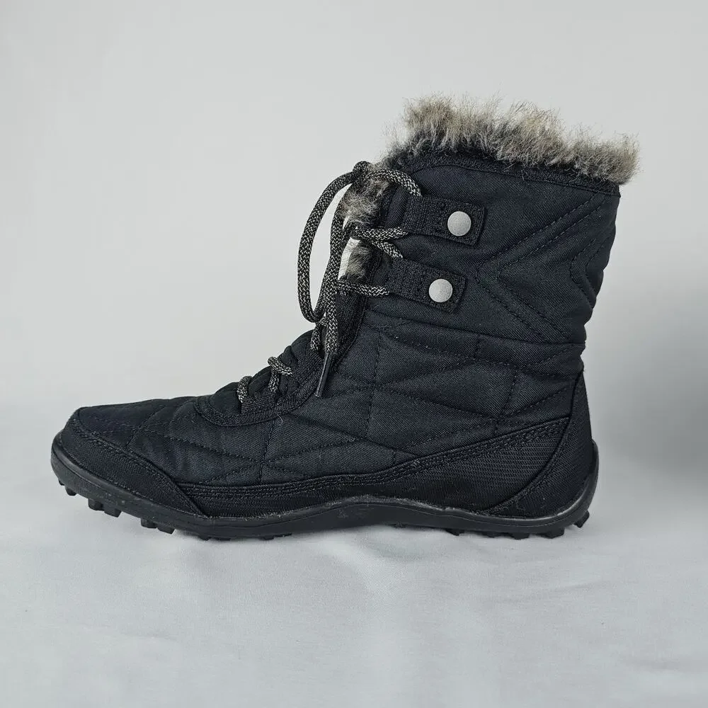 Columbia Minx Shorty III Women's Boots Size 6.5 Wide Black Waterproof BL5961-010